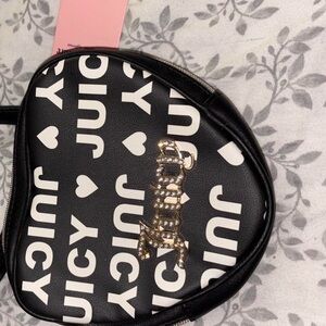 Juicy Couture Black Crossbody Bag with White Logo Liner